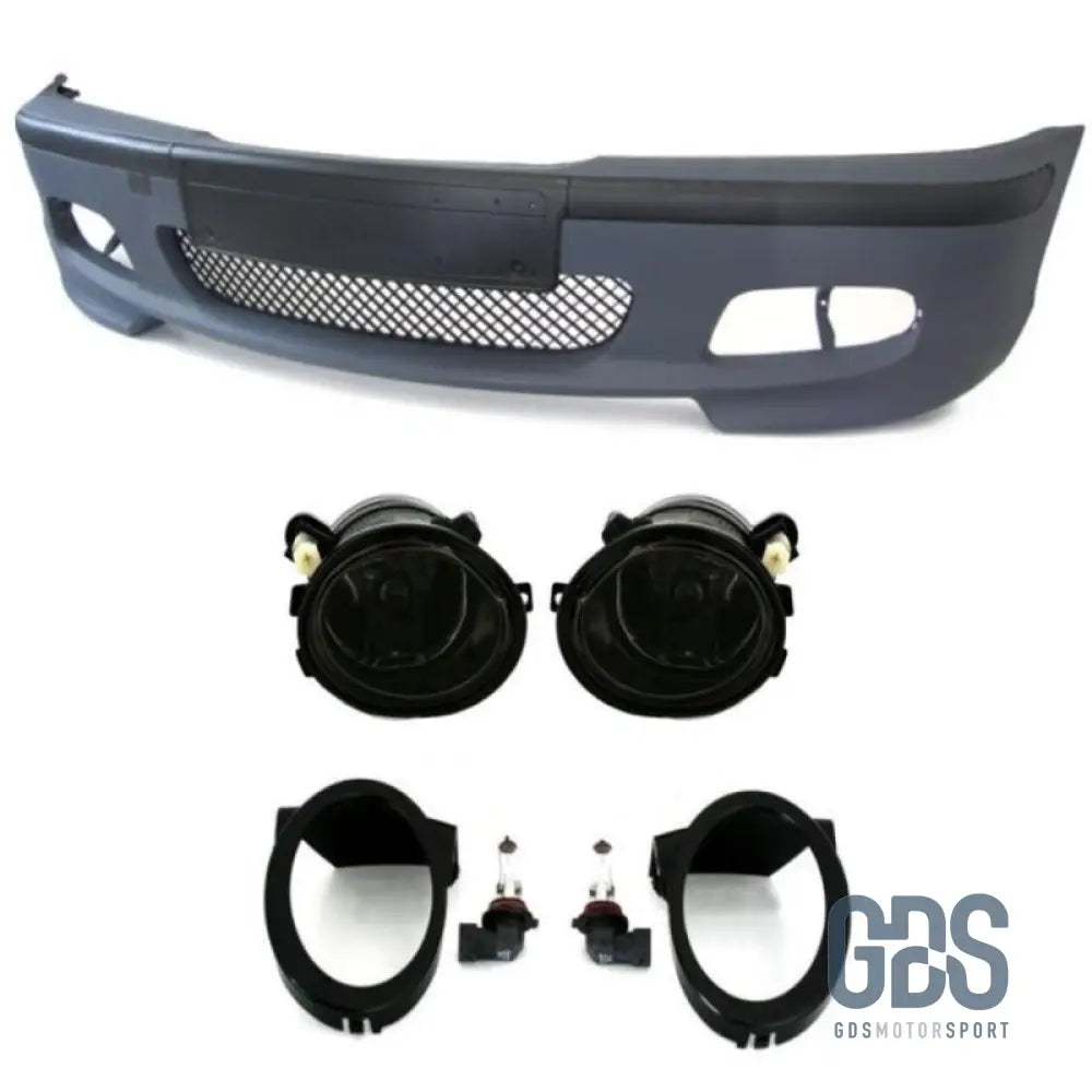Pare Choc Avant BMW serie 3 E46 Look Pack M2 Berline / Touring - avec antibrouillard Fumé noir - GDS Motorsport
