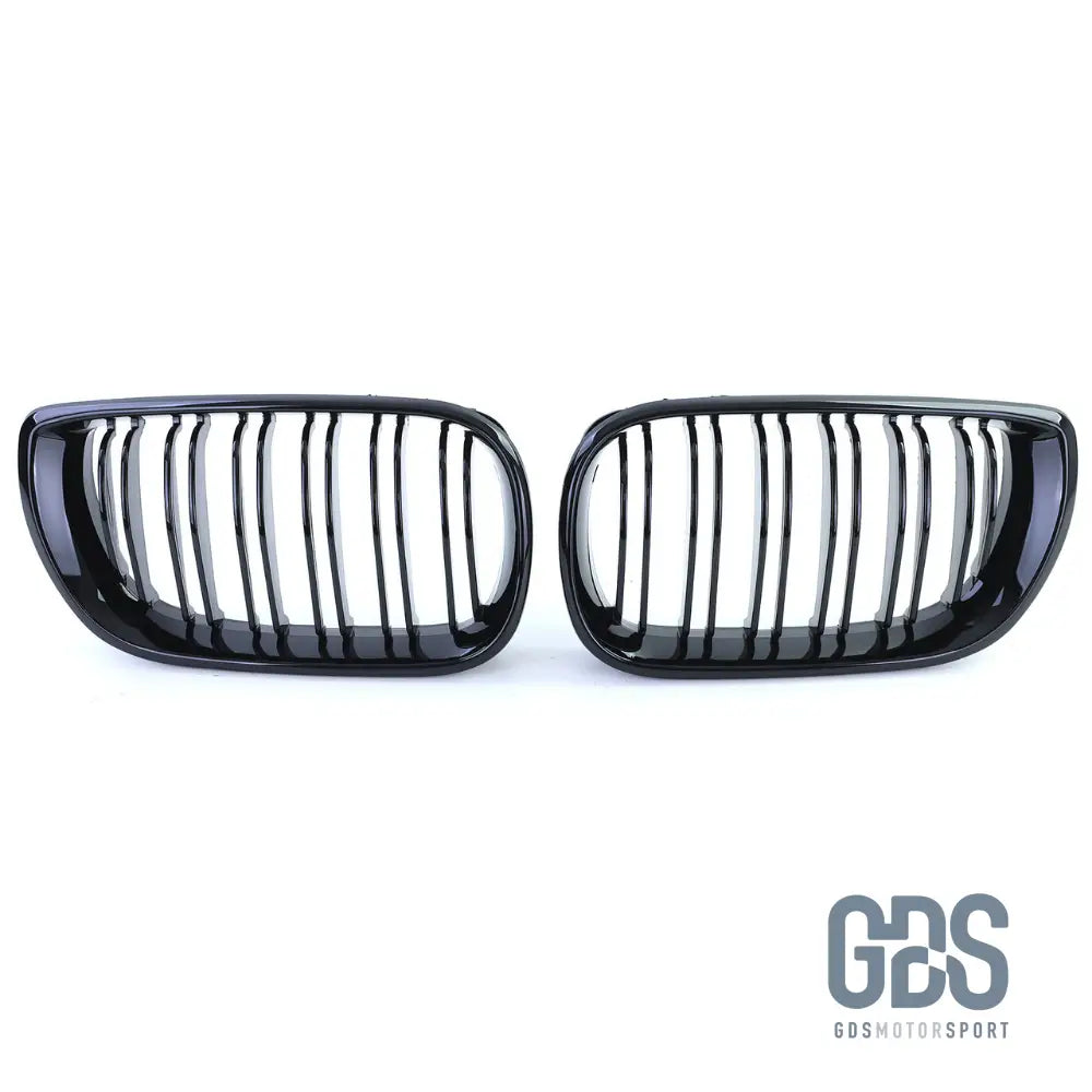 2 Grilles de calandre Double Lame NOIR BRILLANT BMW serie 3 E46 PH2 2001 a 2005 BERLINE / TOURING - Calandres - GDS Motorsport