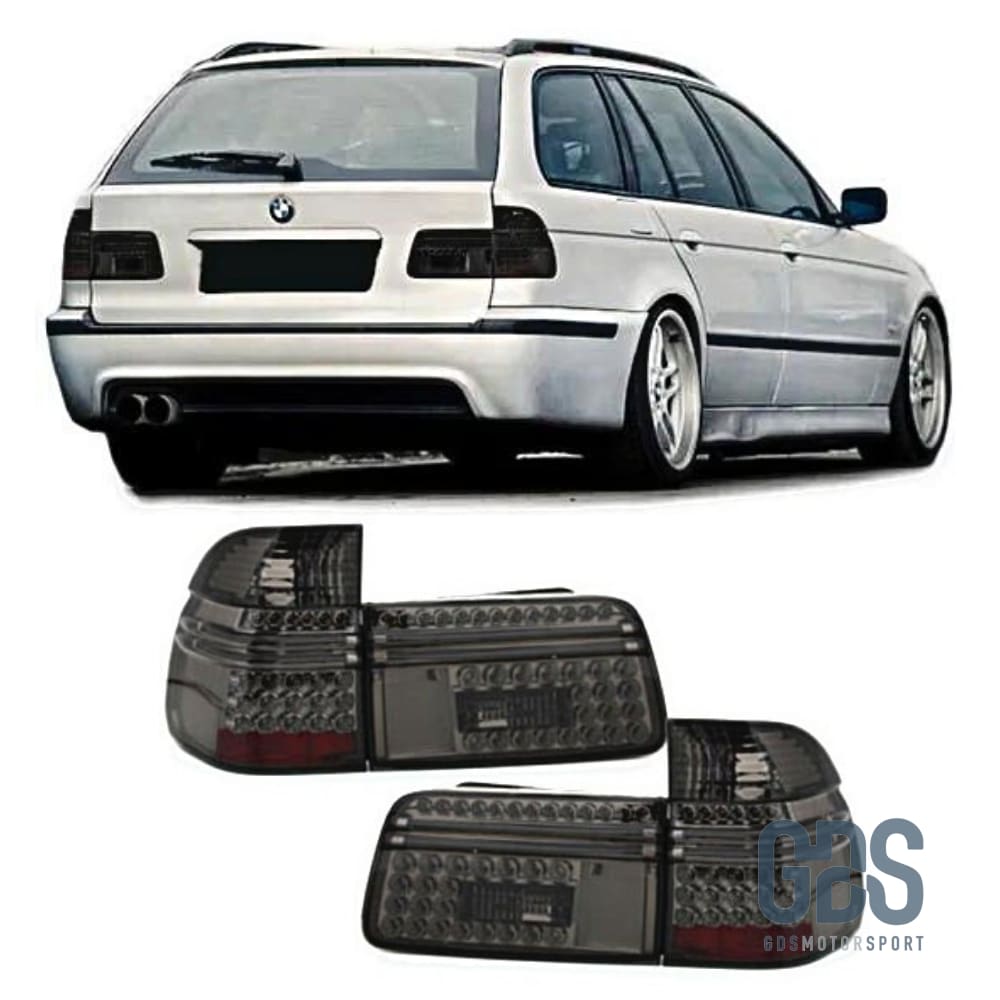 Feux arrières FULL LED vitre Fumé noir BMW E39 Touring / Break Phase 1 1997 - 2000 - PHARES GDS Motorsport
