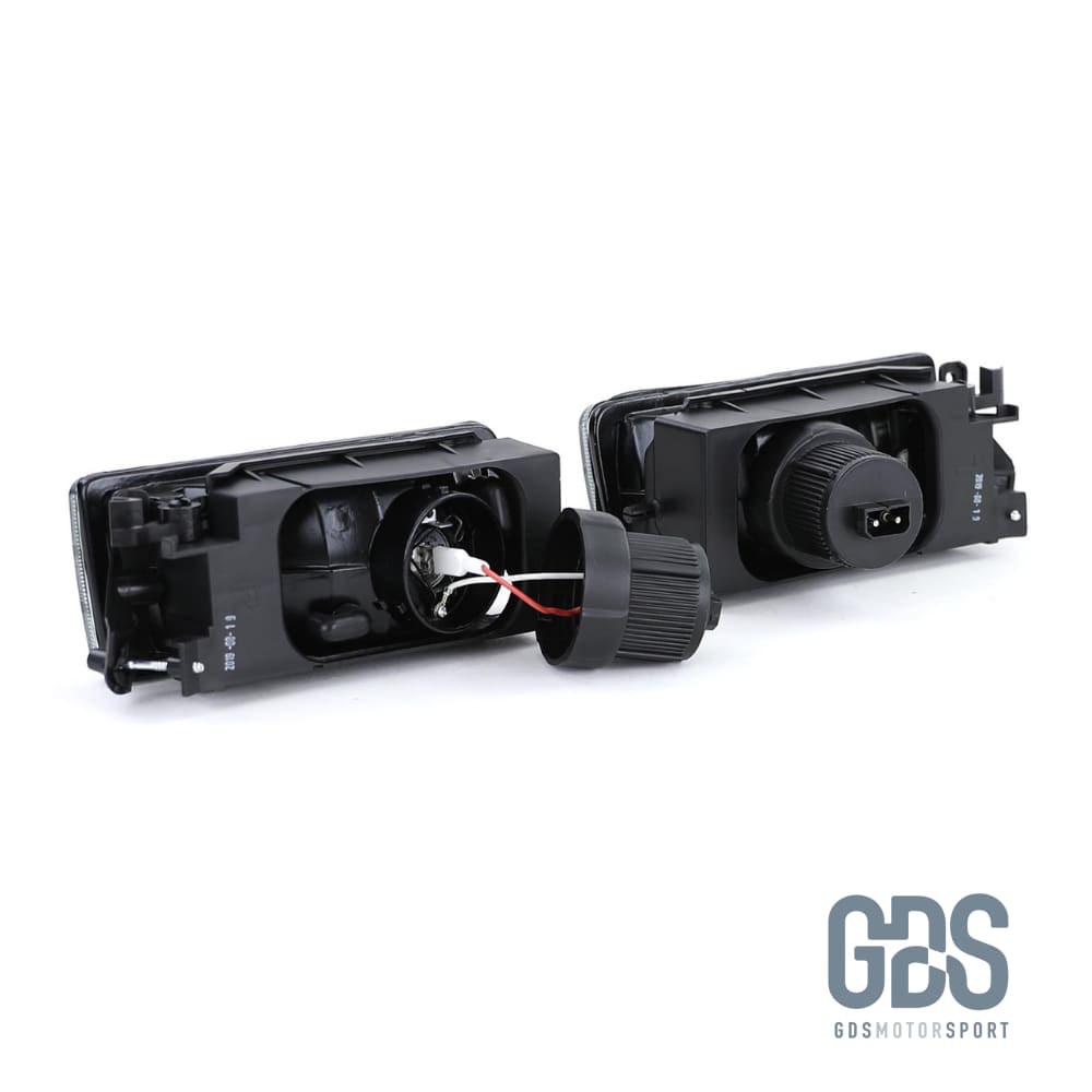 Feux Antibrouillards vitre type strié pour BMW E36 blanc / noir / jaune - PHARES FEUX - GDS Motorsport