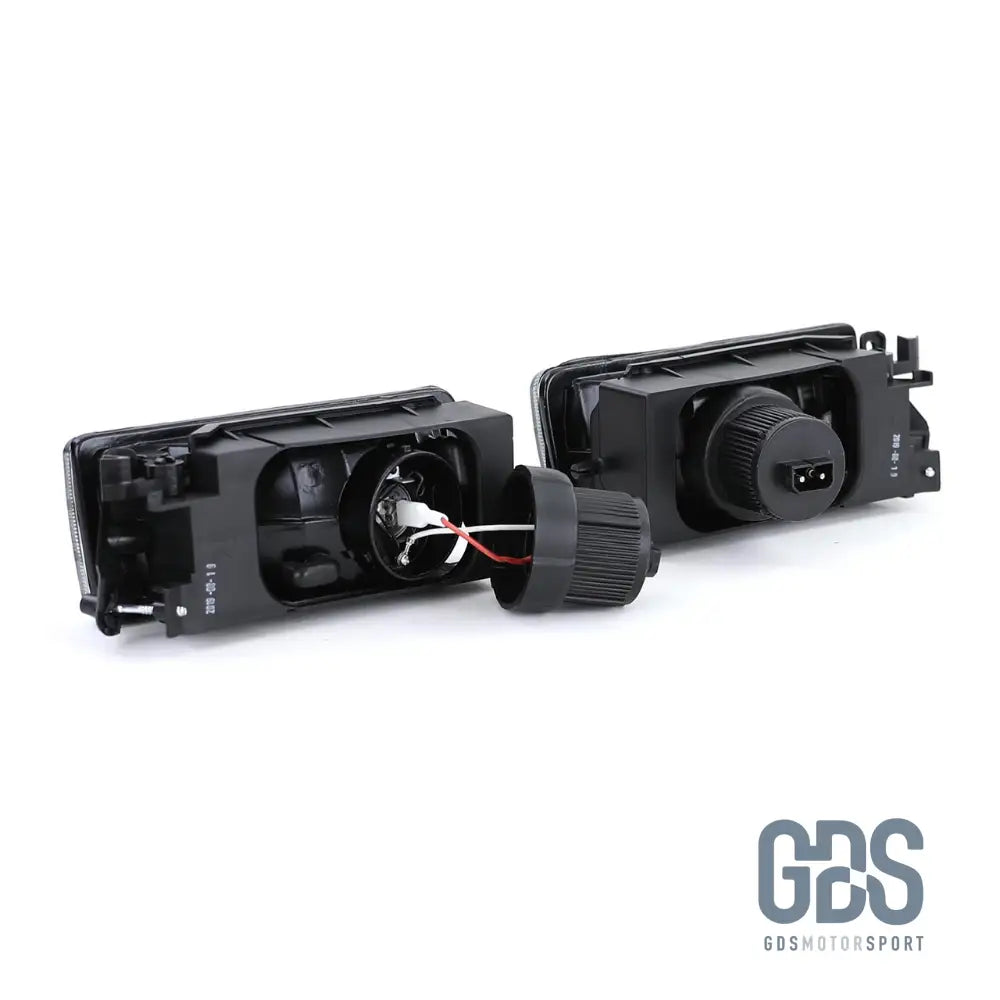 Feux Antibrouillards vitre type strié pour BMW E36 blanc / noir / jaune - PHARES FEUX - GDS Motorsport
