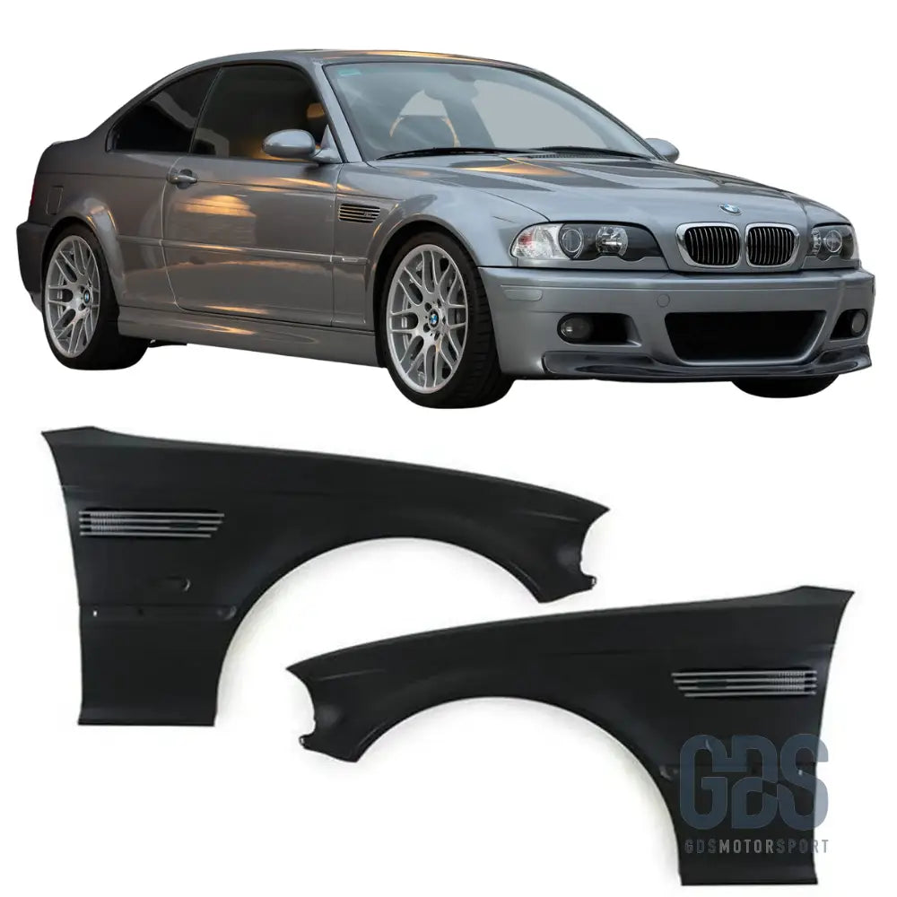 Pack 2 ailes avant look m3 pour bmw e46 phase 1 coupé / cabriolet - éléments de carrosserie