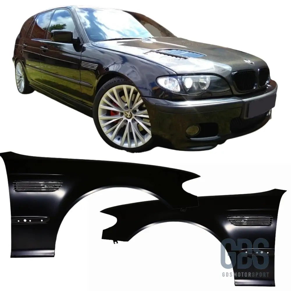 Pack 2 ailes avant look m3 pour bmw e46 phase berline / touring - éléments de carrosserie