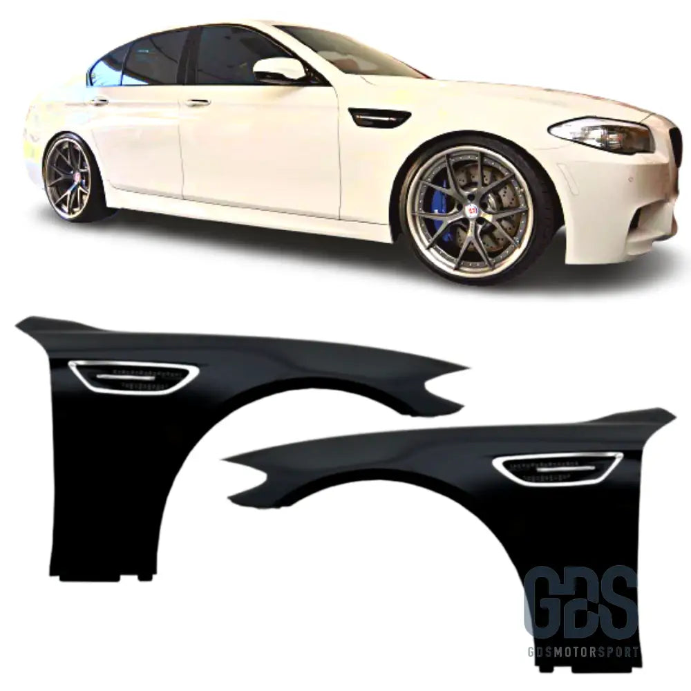 Pack de 2 ailes avant style m5 avec clignotants led pour bmw série 5 f10 & f11 - m