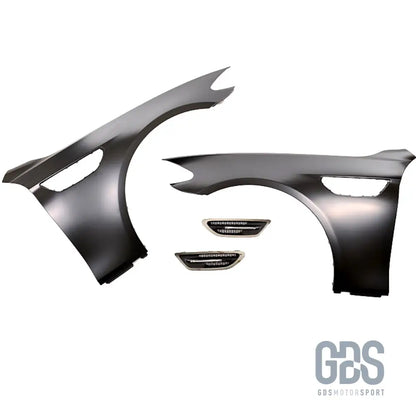 Pack de 2 ailes avant style m5 avec clignotants led pour bmw série 5 f10 & f11 - m