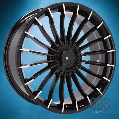 Pack 4 jantes Style Alpina noir brillant BMW R21’’ 8,5’’ ET25 X 10’’ ET41 - Jantes et pneus - GDS Motorsport