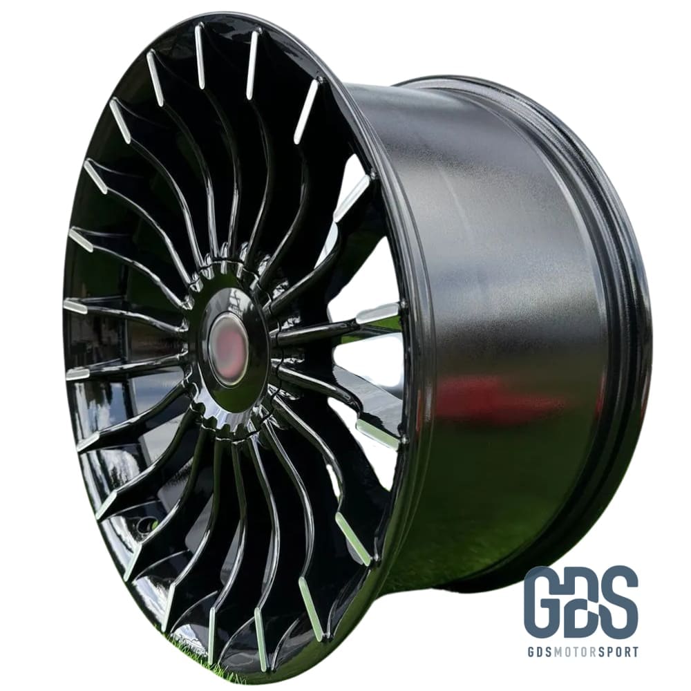 Pack 4 jantes Style Alpina noir brillant BMW R21’’ 8,5’’ ET25 X 10’’ ET41 - Jantes et pneus - GDS Motorsport