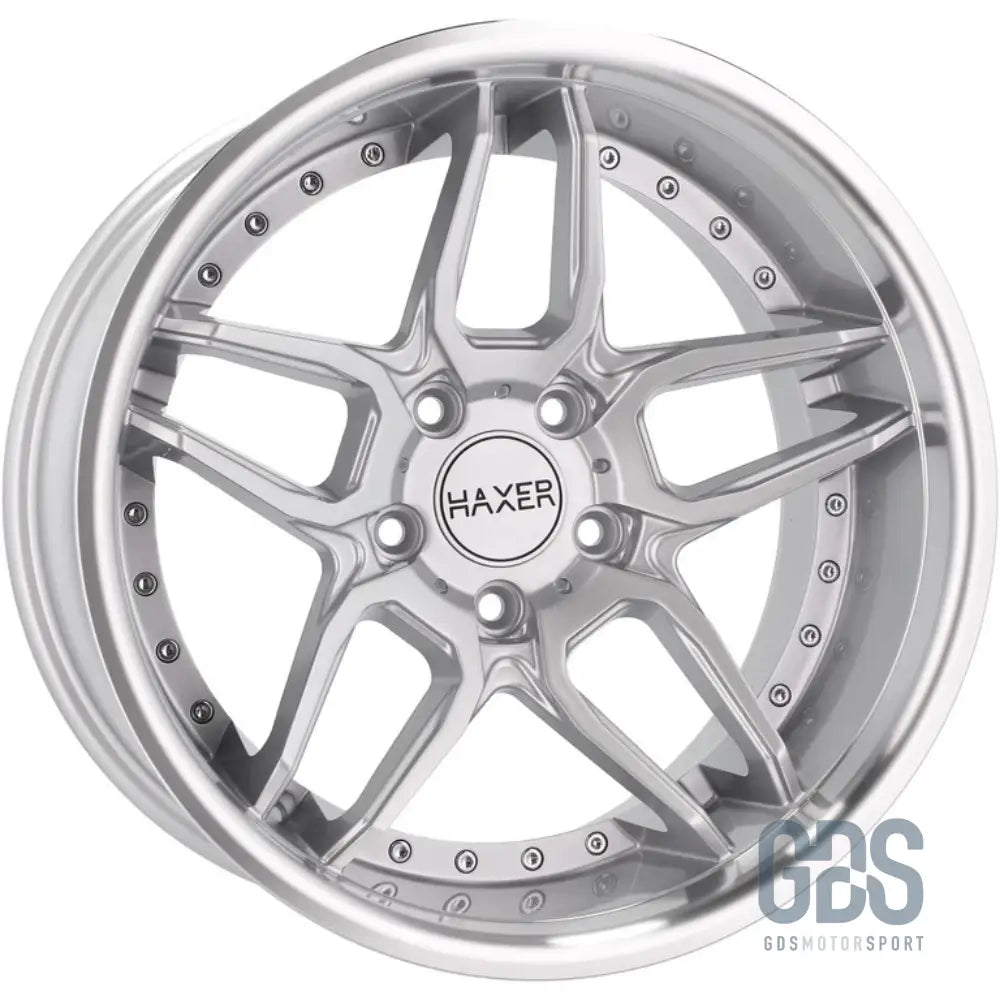 Pack 4 jantes style bord poli haxer hx030 gris bmw r18’’ x 8.5’’ et20 10’’ et15 - jantes et pneus