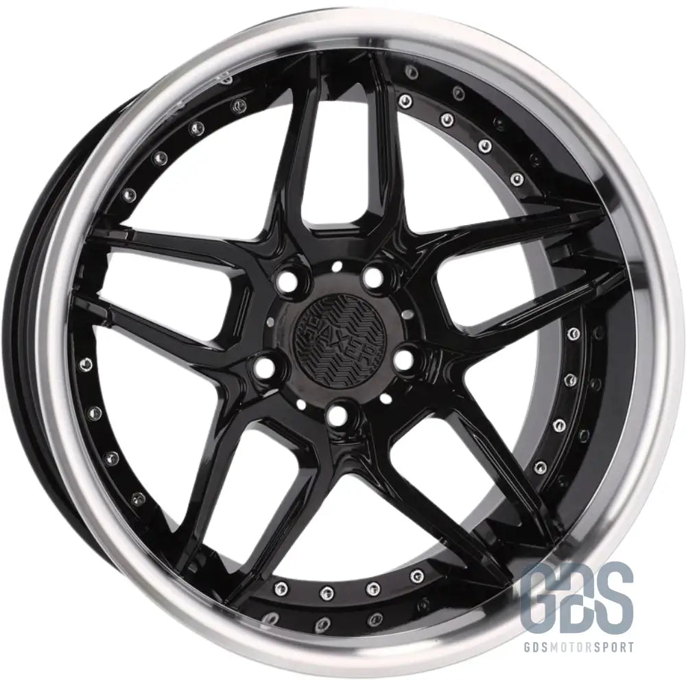 Pack 4 jantes style bord poli haxer hx030 noir bmw r18’’ x 8.5’’ et20 10’’ et15 - jantes et pneus