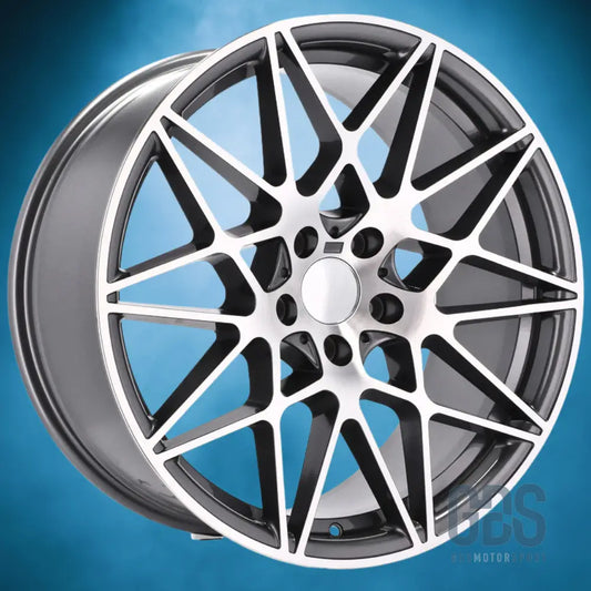 Pack 4 jantes type 666m gris face poli bmw r18’’ x 8,5’’ et35 9,5’’ et40 compétition - jantes et pneus