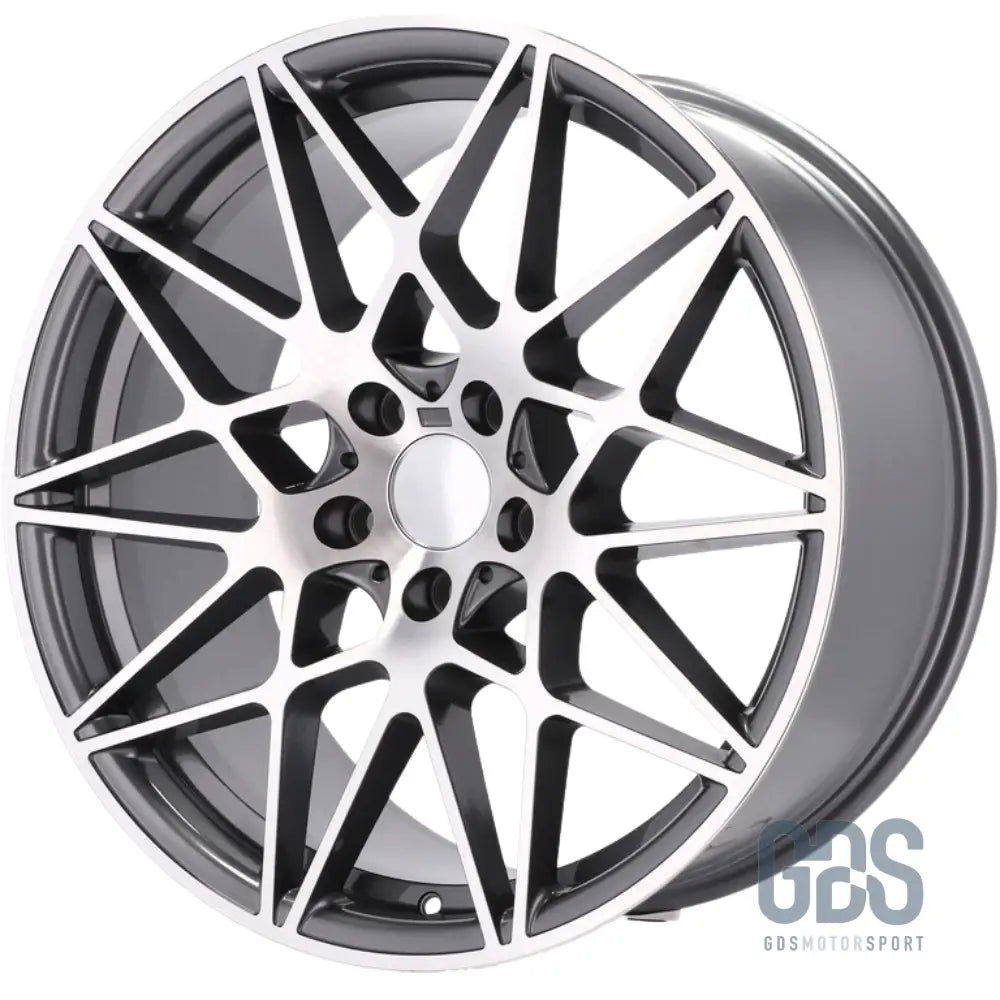 Pack 4 jantes type 666m gris face poli bmw r18’’ x 8,5’’ et35 9,5’’ et40 compétition - jantes et pneus