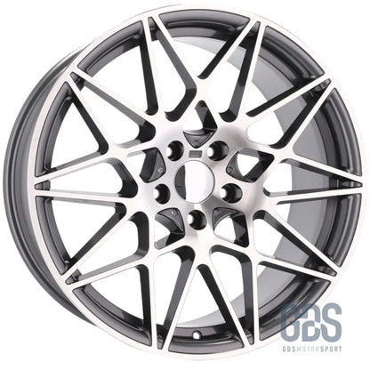 Pack 4 jantes type 666m gris face poli bmw r19’’ x 8,5’’ et35 9,5’’ et40 compétition - jantes et pneus