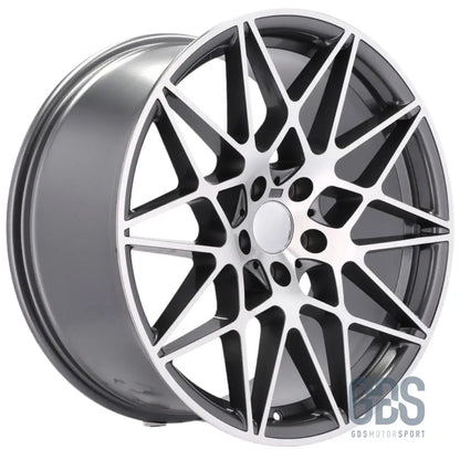 Pack 4 jantes type 666m gris face poli bmw r19’’ x 8,5’’ et35 9,5’’ et40 compétition - jantes et pneus