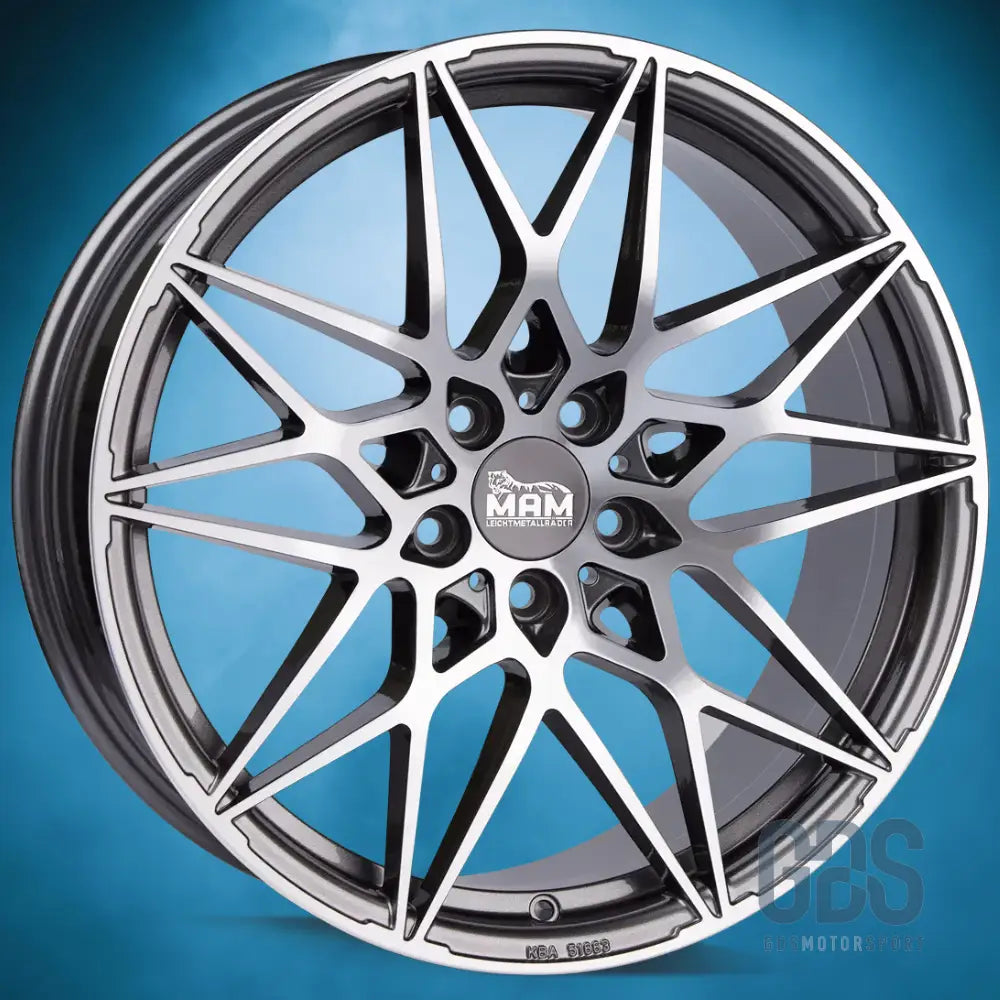 Pack 4 jantes type 666m mam gris face poli bmw r18’’ x 8’’ et35 compétition - jantes et pneus