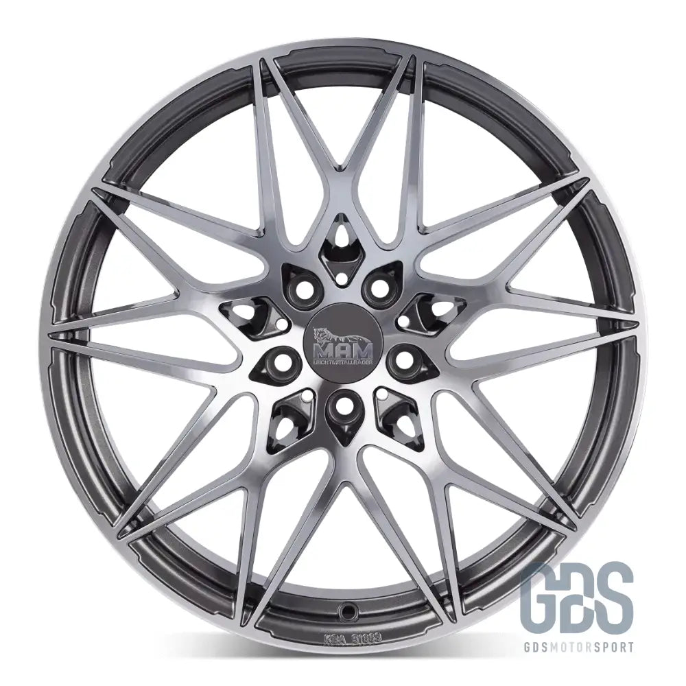 Pack 4 jantes type 666m mam gris face poli bmw r18’’ x 8’’ et35 compétition - jantes et pneus