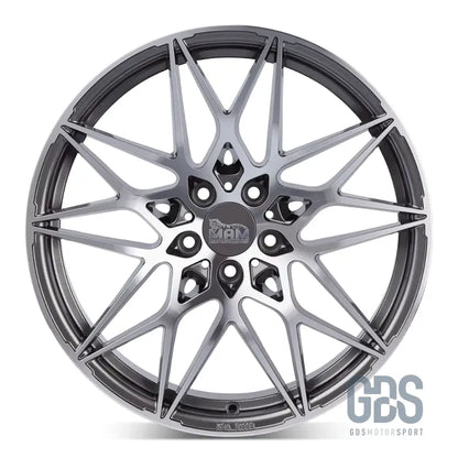 Pack 4 jantes type 666m mam gris face poli bmw r18’’ x 8’’ et35 compétition - jantes et pneus