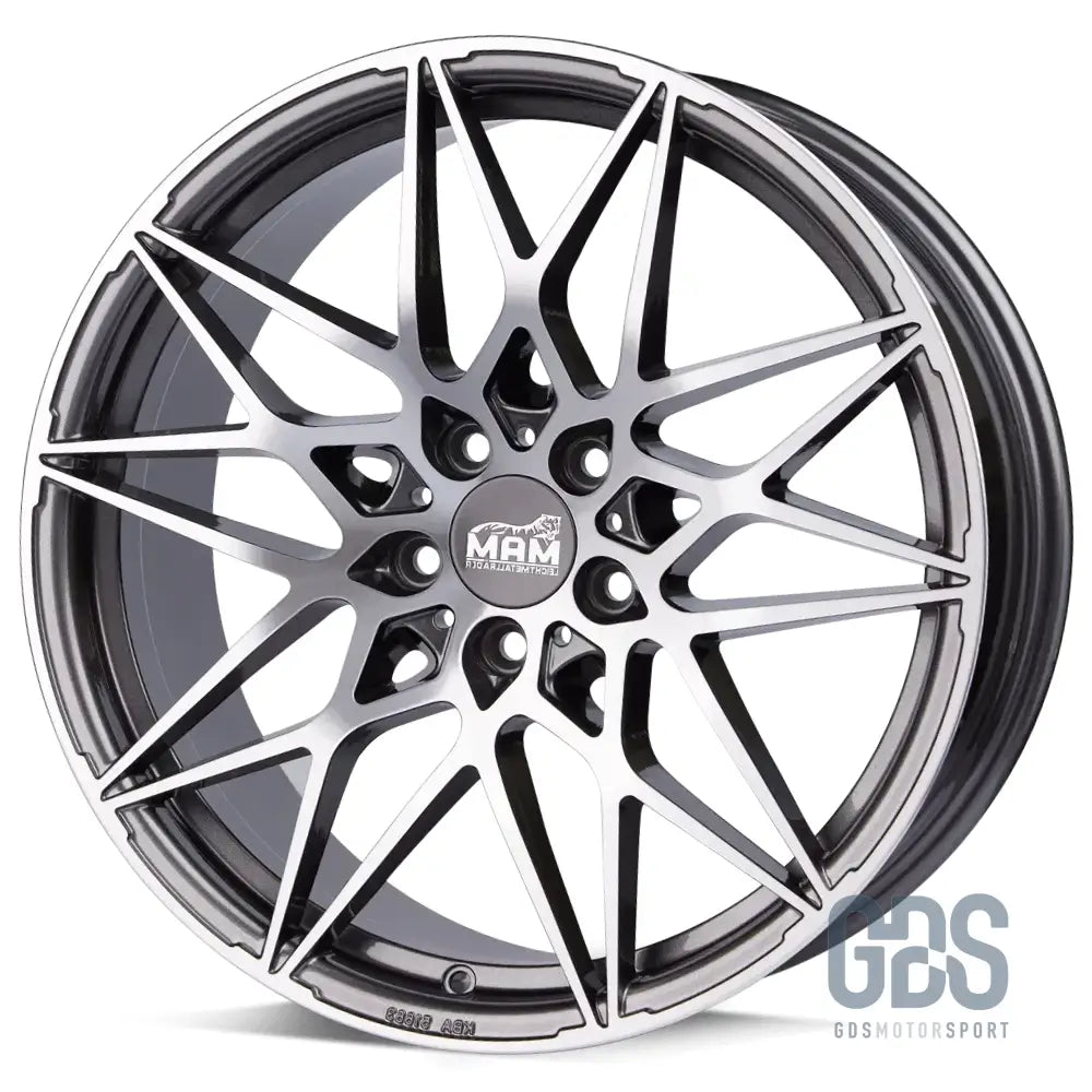 Pack 4 jantes type 666m mam gris face poli bmw r18’’ x 8’’ et35 compétition - jantes et pneus