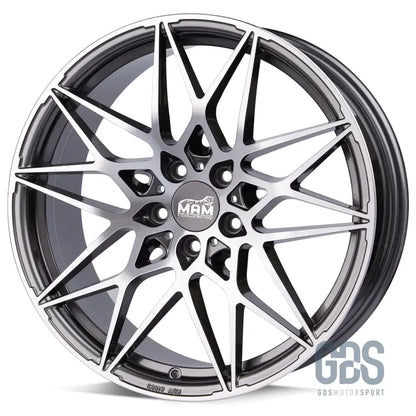Pack 4 jantes type 666m mam gris face poli bmw r18’’ x 8’’ et35 compétition - jantes et pneus