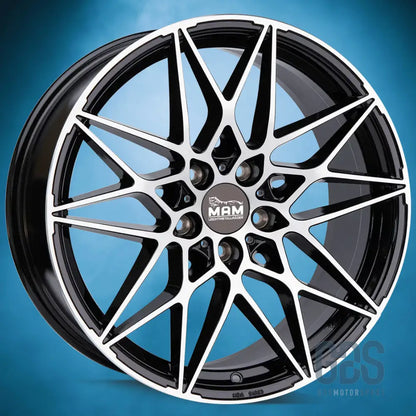 Pack 4 jantes type 666m mam noir face poli bmw r18’’ x 8’’ et35 compétition - jantes et pneus