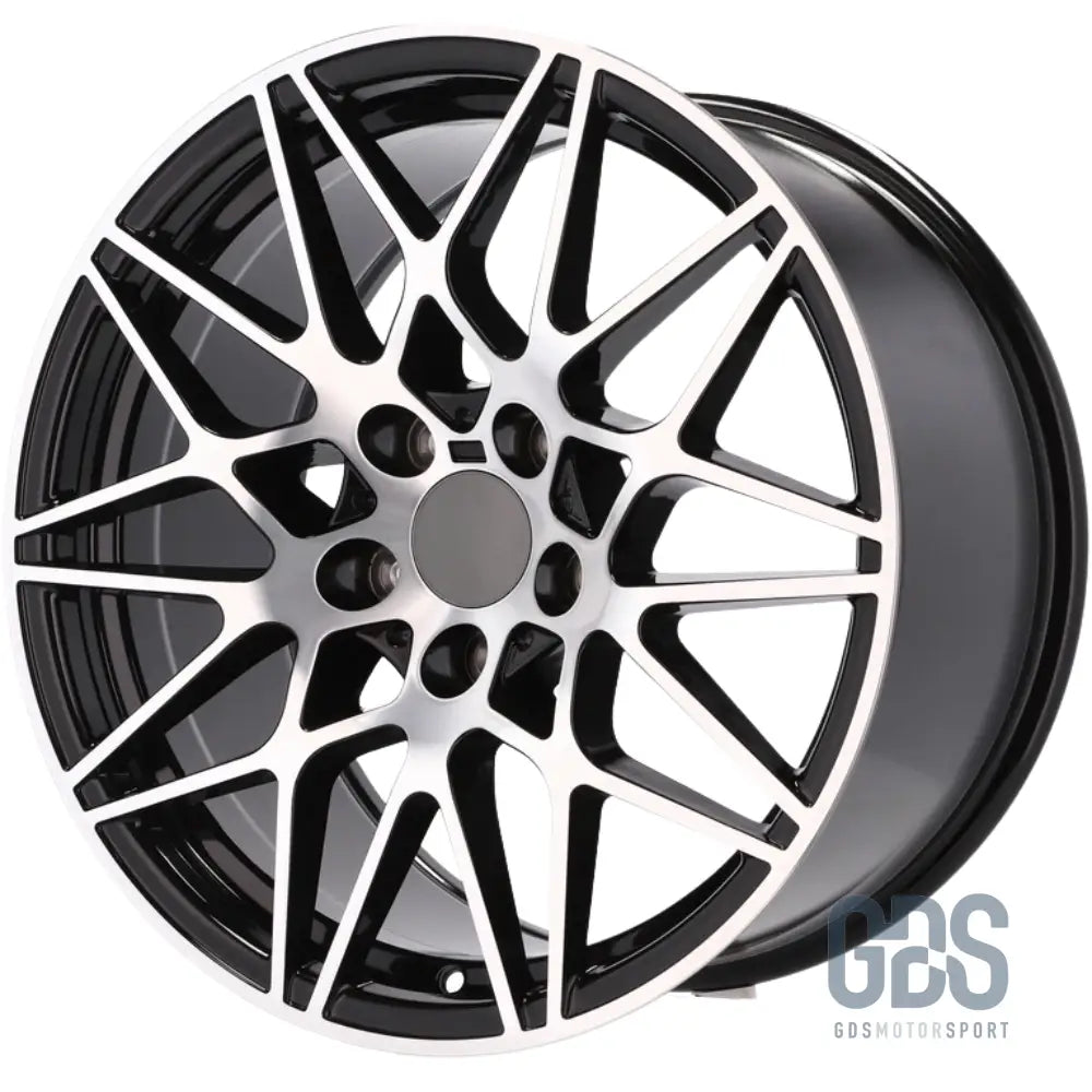 Pack 4 jantes type 666m noir face poli bmw r18’’ x 8,5’’ et35 9,5’’ et40 compétition - jantes et pneus