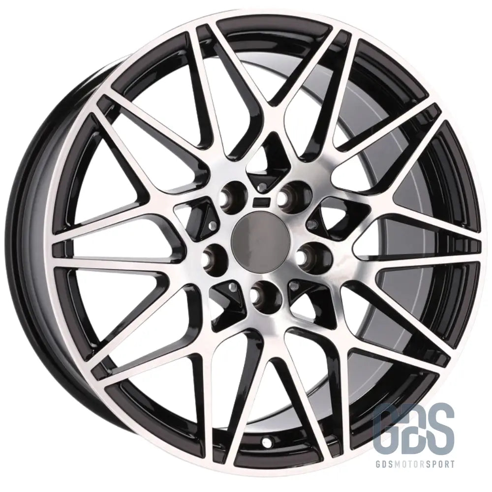 Pack 4 jantes type 666m noir face poli bmw r18’’ x 8,5’’ et35 9,5’’ et40 compétition - jantes et pneus