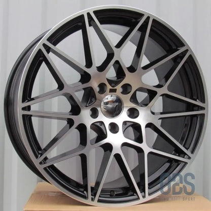 Pack 4 jantes type 666m noir face poli bmw r18’’ x 8,5’’ et35 9,5’’ et40 compétition - jantes et pneus
