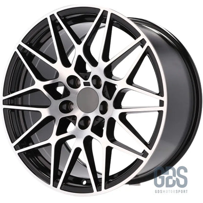 Pack 4 jantes type 666m noir face poli bmw r19’’ x 8,5’’ et35 9,5’’ et40 compétition - jantes et pneus