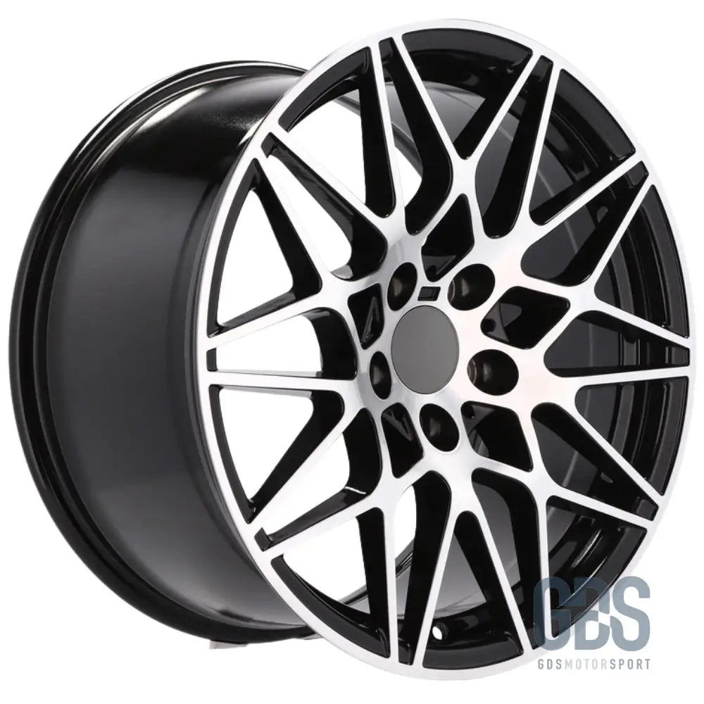 Pack 4 jantes type 666m noir face poli bmw r19’’ x 8,5’’ et35 9,5’’ et40 compétition - jantes et pneus