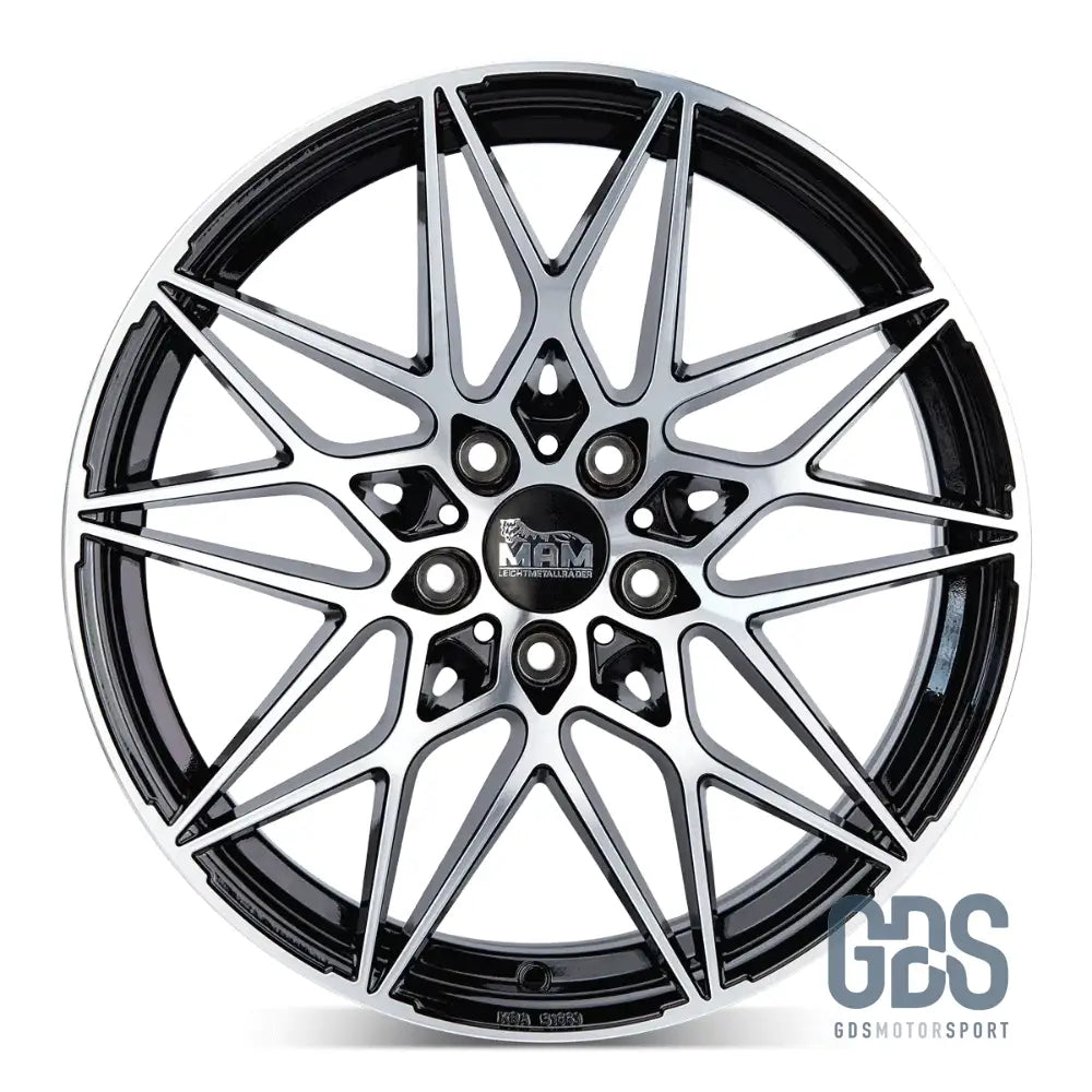 Pack 4 jantes Type 666M MAM Noir face poli BMW R20’’ X 8.5’’ ET35 Compétition - Jantes et pneus - GDS Motorsport