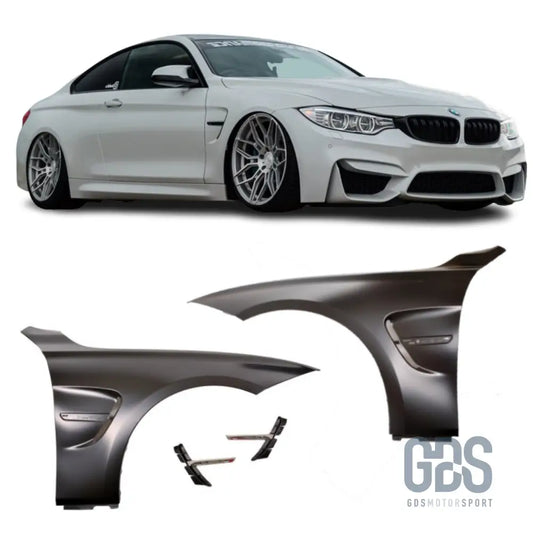 Pack ailes avant look m4 f82 pour bmw série 4 f32 f33 f36 en tôle acier - m