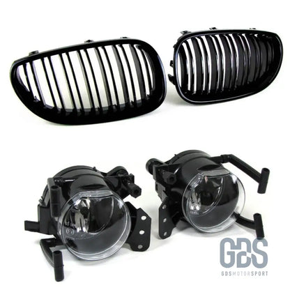 Pack calandre look m5 + antibrouillards bmw série 5 e60 / e61 — phase 1 & 2 (2003-2010) - calandres