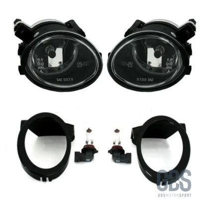 Pack face avant — grilles calandre noir mat + antibrouillards cristal m5 bmw e39 - calandres