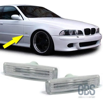 Pair de répétiteurs clignotants blanc pour bmw série 5 e39