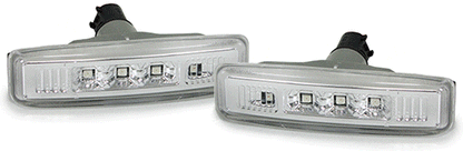 Pair de répétiteurs clignotants blanc cristal led pour bmw série 5 e39