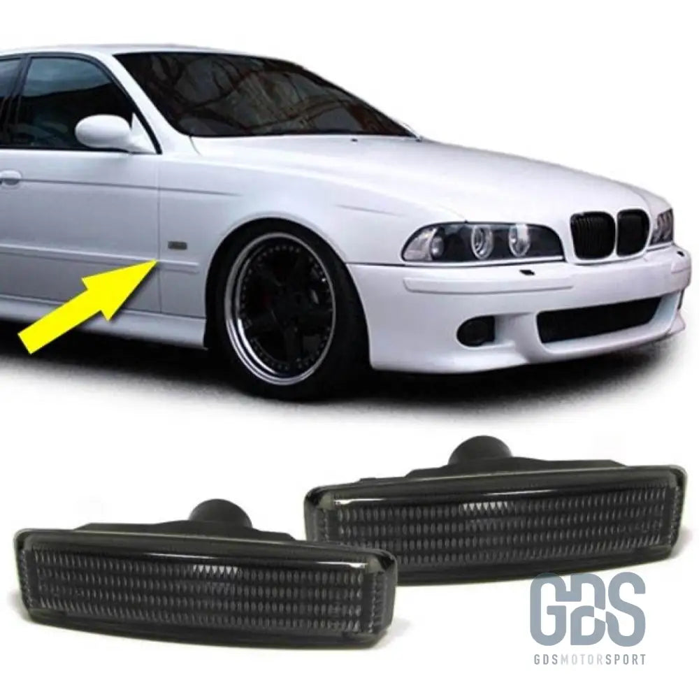 Pair de répétiteurs clignotants noir pour bmw série 5 e39