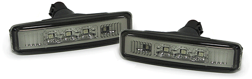 Pair de répétiteurs clignotants noir led pour bmw série 5 e39