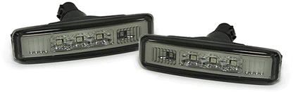 Pair de répétiteurs clignotants noir led pour bmw série 5 e39