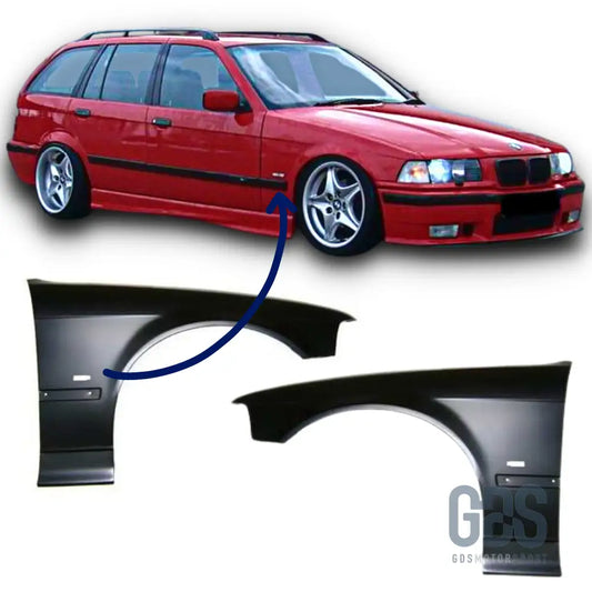 Paire d’ailes avant en tôle pour bmw e36 phase 2 berline/touring/compact - ailes oem