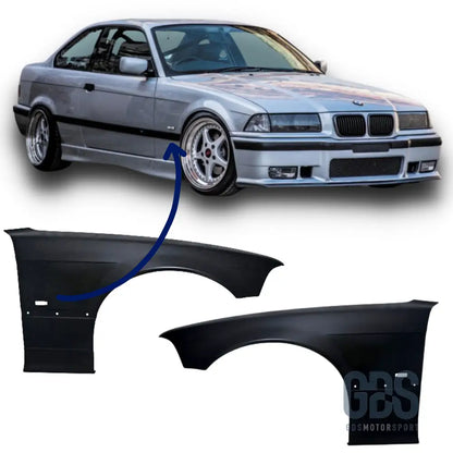 Paire d’ailes avant en tôle pour bmw e36 phase 2 coupé/cabriolet - ailes oem