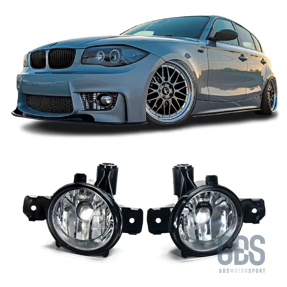 Paire d’antibrouillards verre transparent pour bmw série 1 e81 e82 e87 e88 - antibrouillards
