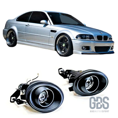 Paire phares antibrouillard à lenticulaire bmw série 3 e46 pack m2 / m3 - antibrouillards