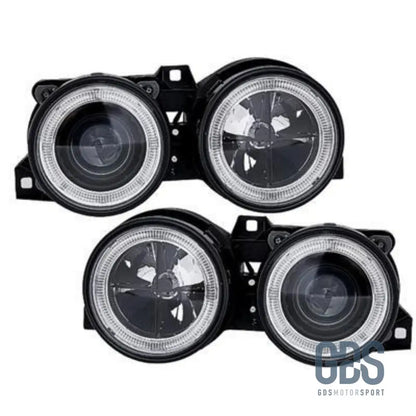 Phares avant Angel eyes Fond noir pour BMW E30 de 1982 a 1994 - Pare Choc - GDS Motorsport