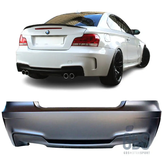 Pare-choc arrière look 1m avec diffuseur pour bmw série 1 e82 coupé e88 cabriolet - arrière