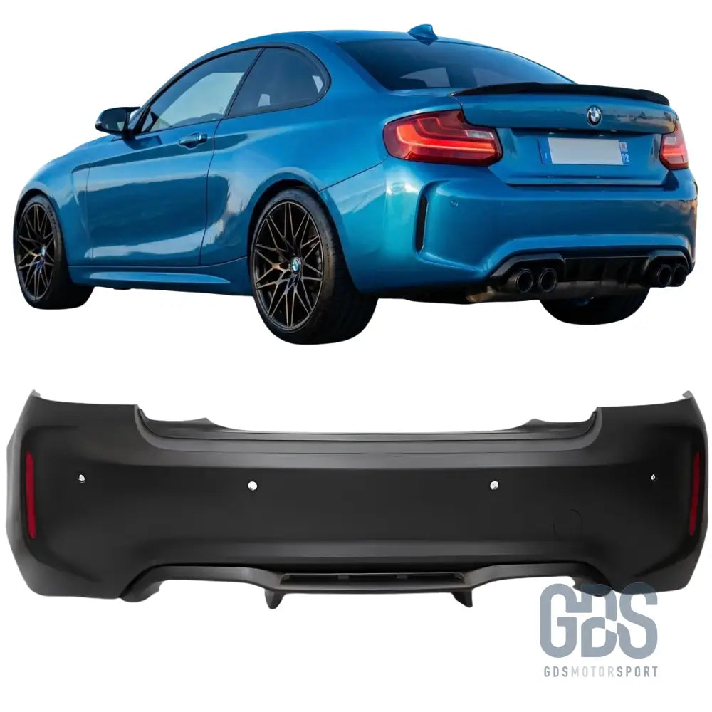 Pare-choc arrière look m2 pour bmw série 2 f22 f23 phase 1 et lci