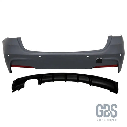 Pare-choc arrière pack m pour bmw série 3 f30 berline sortie double gauche