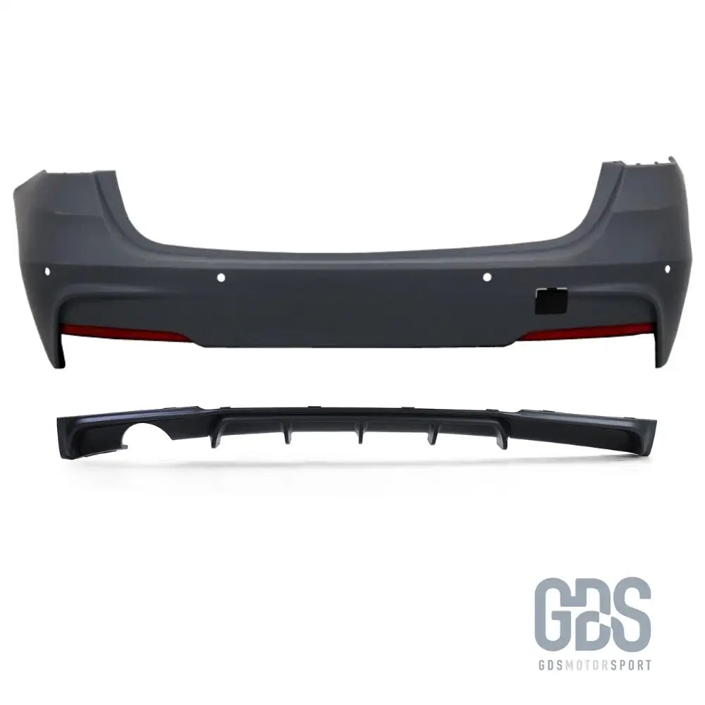 Pare-choc arrière pack m pour bmw série 3 f30 berline sortie simple gauche