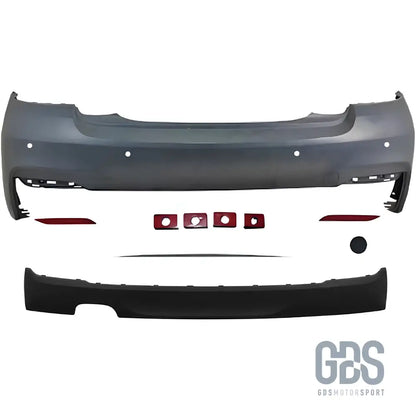 Pare-choc arrière pack m double sortie gauche pour bmw série 2 f22 f23 phase 1 et lci