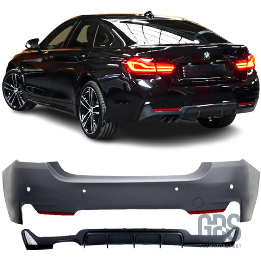 Pare choc arriere pack m performance pour bmw f36 sortie double gauche - pare-choc arrière