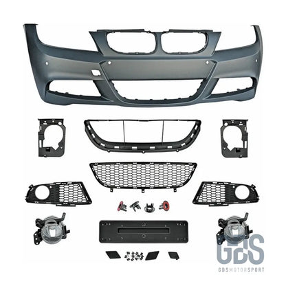 Pare-choc avant bmw pack m série 3 e90/e91 phase 2 lci avec antibrouillards - pare-choc