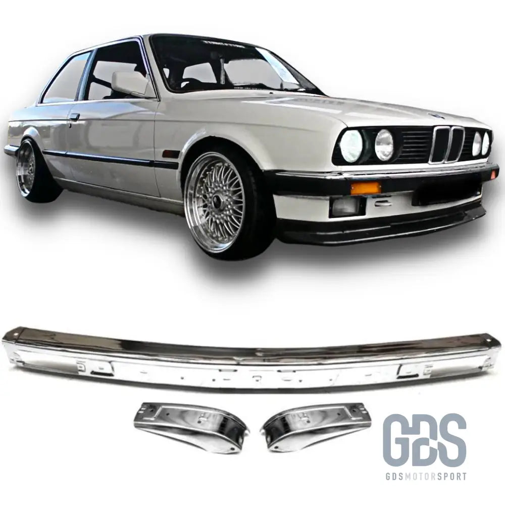 Pare-choc avant chrome pour bmw e30 (1982-1990) - pare-choc